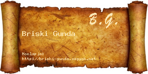 Briski Gunda névjegykártya